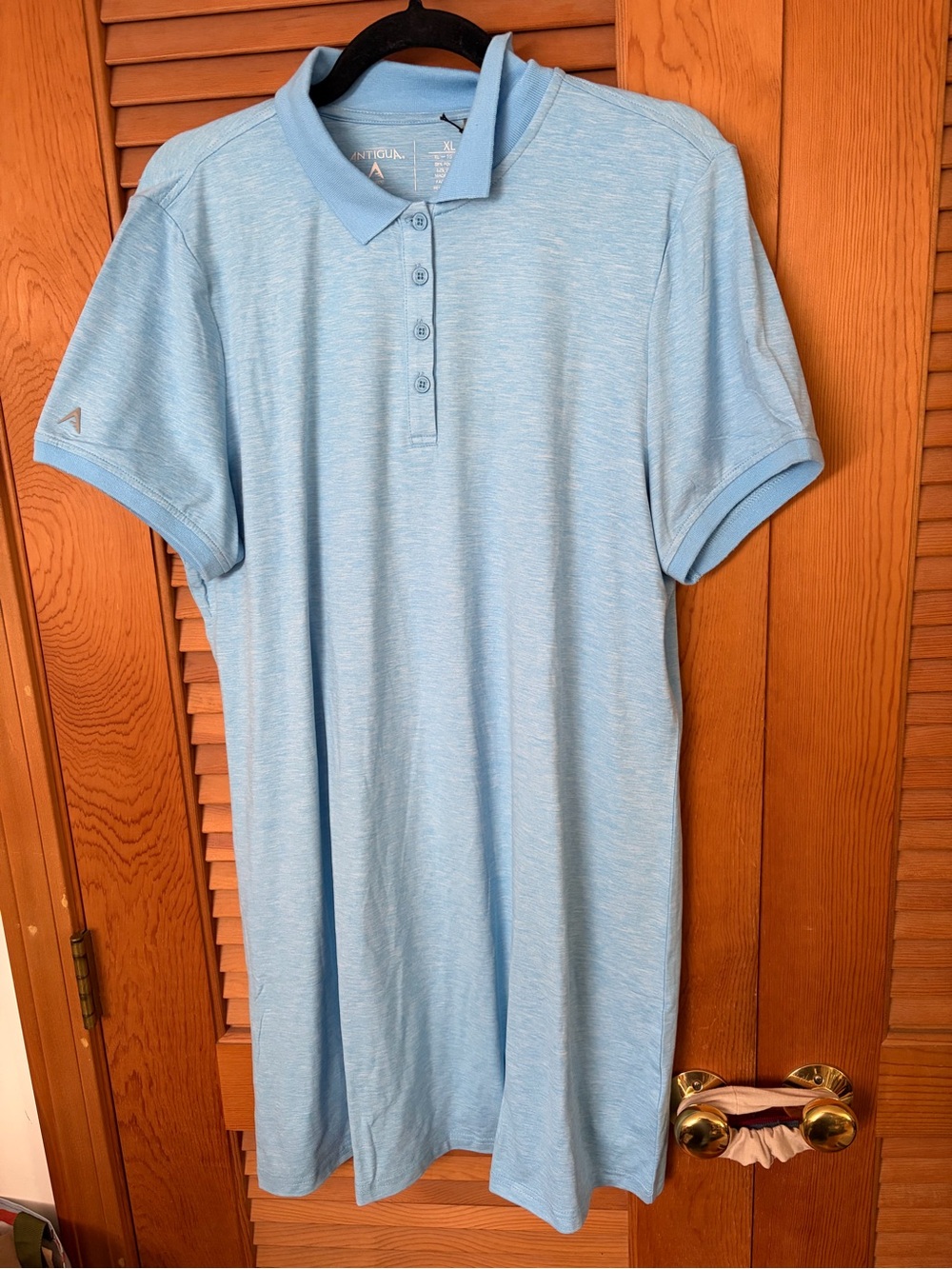 antigua womens play through polo dress in light blue size XL NWT